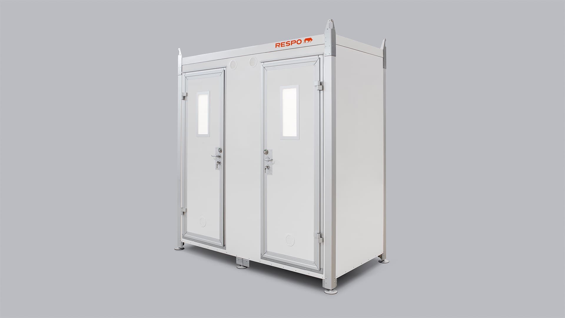 Double portable toilet ceramic